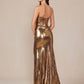 Nox Anabel T1499 Dress Strapless Metallic Satin Fitted Gown