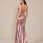 Nox Anabel T1499 Dress Strapless Metallic Satin Fitted Gown