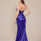 Nox Anabel T1499 Dress Strapless Metallic Satin Fitted Gown