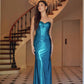 Nox Anabel T1499 Dress Strapless Metallic Satin Fitted Gown