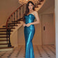 Nox Anabel T1499 Dress Strapless Metallic Satin Fitted Gown