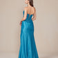 Nox Anabel T1500 Dress Satin Strapless Floor Length Keyhole Bodice