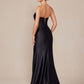 Nox Anabel T1500 Dress Satin Strapless Floor Length Keyhole Bodice