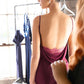 Astee T2008 Fitted Spaghetti Strap Open Back with Lace Detail Gown