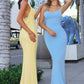 Astee T2008 Fitted Spaghetti Strap Open Back with Lace Detail Gown