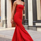 Astee T2010 Fitted Strapless Mermaid Gown