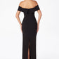 Astee T2011 Off the Shoulder Fitted Evening Gown Back Slit