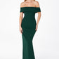 Astee T2011 Off the Shoulder Fitted Evening Gown Back Slit