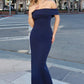 Astee T2011 Off the Shoulder Fitted Evening Gown Back Slit