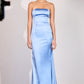 Astee T2012 Strapless Fitted Mermaid Gown with Scarf