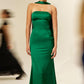 Astee T2012 Strapless Fitted Mermaid Gown with Scarf