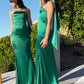 Astee T2012 Strapless Fitted Mermaid Gown with Scarf