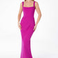 Astee T3000 Classic Modest Fitted Gown with Back Leg Slit