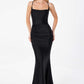 Astee T3001 Long Fitted Evening Gown Strappy Open Back