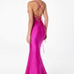 Astee T3001 Long Fitted Evening Gown Strappy Open Back