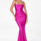Astee T3001 Long Fitted Evening Gown Strappy Open Back