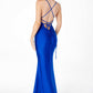 Astee T3001 Long Fitted Evening Gown Strappy Open Back