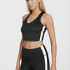 Side Split Crop Top – Four-Way Stretch, Made in USA - Black