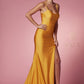 Nox Anabel T481 Long Scoop Neck Spaghetti Strap Fitted Gown Slit