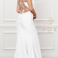 Nox Anabel T481 Long Scoop Neck Spaghetti Strap Fitted Gown Slit