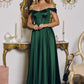 Amoris T612 Long A-Line Strapless Satin Semi-Formal Gown