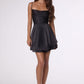 Amoris T616 Fit and Flare Satin Mini Party Dress