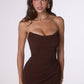 Ladivine Amoris T702 Strapless Scoop Neckline Fitted Chiffon Dress