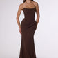 Ladivine Amoris T702 Strapless Scoop Neckline Fitted Chiffon Dress