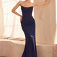 Ladivine Amoris T702 Strapless Scoop Neckline Fitted Chiffon Dress