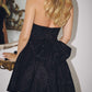 Amoris T710 Halter Top Short V-Neck Glitter Dress