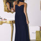 Amoris T711 Long Spaghetti Strap A-Line Chiffon Dress