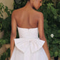 Amoris T712W Strapless Crepe Bodice A-Line Bridal Gown Layered Tulle Skirt