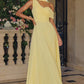 Amoris T716 One Shoulder Chiffon A-Line Evening Dress