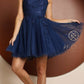 Nox Anabel T718 Short A-Line Corset Back Baby Doll Dress Tulle Skirt