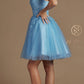 Nox Anabel T718 Short A-Line Corset Back Baby Doll Dress Tulle Skirt