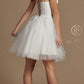 Nox Anabel T718 Short A-Line Corset Back Baby Doll Dress Tulle Skirt
