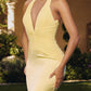 Amoris T720 Halter Satin Sleek Floor Length Gown