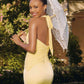 Amoris T720 Halter Satin Sleek Floor Length Gown