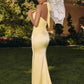 Amoris T720 Halter Satin Sleek Floor Length Gown