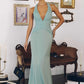 Amoris T720 Halter Satin Sleek Floor Length Gown