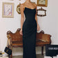 Amoris T726 Strapless Side Sash Chiffon Formal Gown