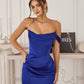 Amoris T727 One Shoulder Fitted Stretch Satin Mermaid Dress