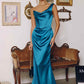 Amoris T727 One Shoulder Fitted Stretch Satin Mermaid Dress