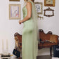 Amoris T729 Sleek Satin Adjustable Straps Fitted Gown