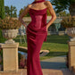 Amoris T732 Strapless Fitted Column Semi-Formal Gown