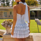 Amoris T739 Short Strapless Mini Tiered Chiffon Ruffle Skirt