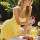 Amoris T739 Short Strapless Mini Tiered Chiffon Ruffle Skirt