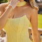 Amoris T739 Short Strapless Mini Tiered Chiffon Ruffle Skirt
