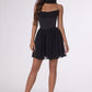 Amoris T740 Strapless Fit and Flare Mini Chiffon Dress