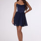 Amoris T740 Strapless Fit and Flare Mini Chiffon Dress